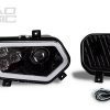 RZR 800 900 BLACK LED w/ HALO Headlights & Adapters Polaris Scrambler 850 1000