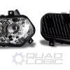 Scrambler RZR Sportsman Ranger Chrome LED Headlights w/Adapter Harnesses Polaris