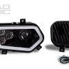 Scrambler 850 1000 RZR 800 900 BLACK LED w/ HALO Headlights & Harness Polaris